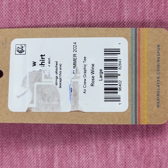 Weekend SPORT Air crew graphic tee Rose Wine. Size L - Picture 3 of 6